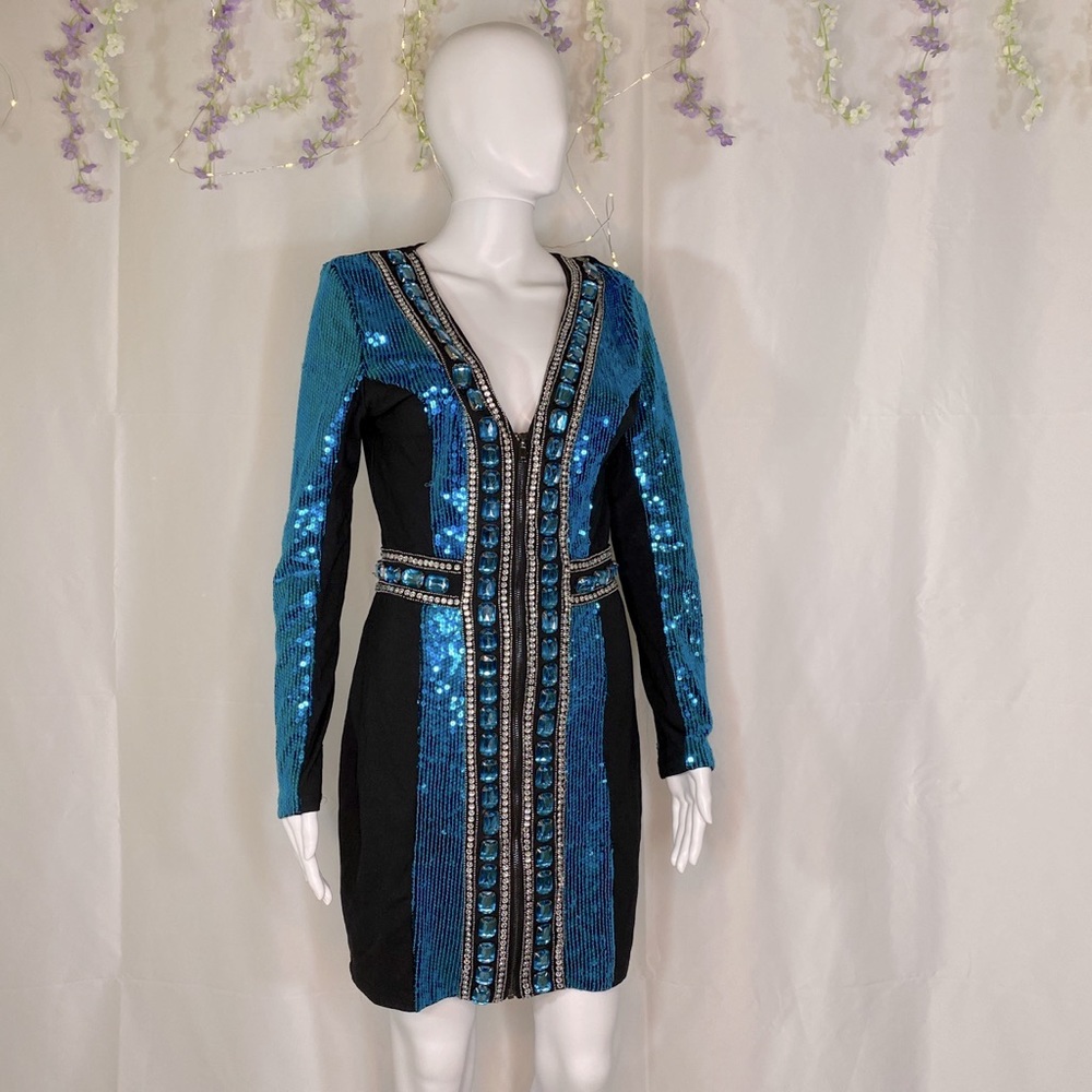 Sequin Embellished Party Dress